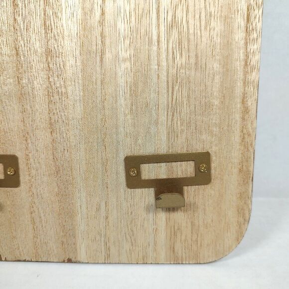 Welcome Rustic Farmhouse Decor Wooden Hanging Key Holder Organizer 6 Hooks 18" - Picture 3 of 11